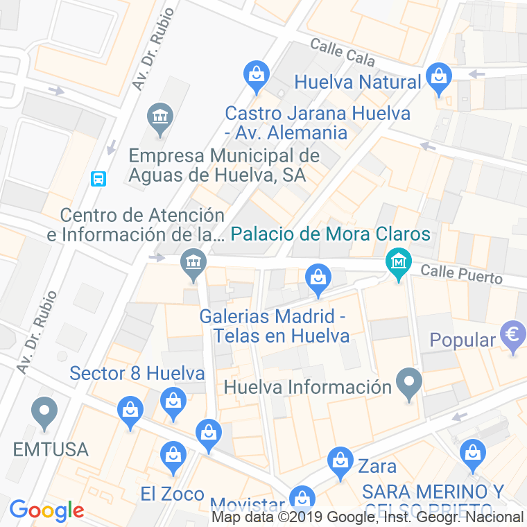 Código Postal calle Isabel Segunda en Huelva