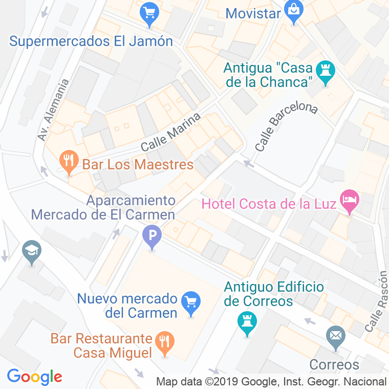 Código Postal calle Tendaleras en Huelva