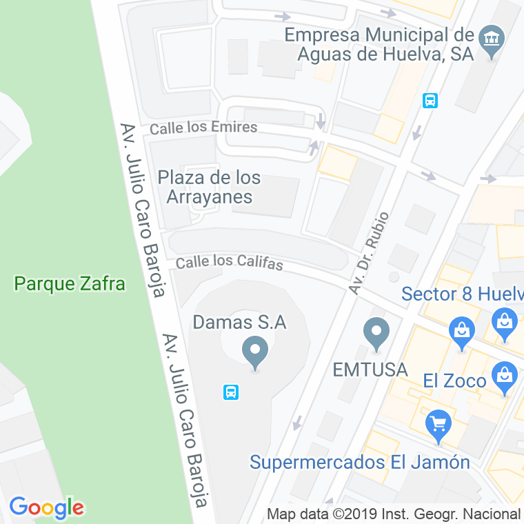 Código Postal calle Califas, Los en Huelva