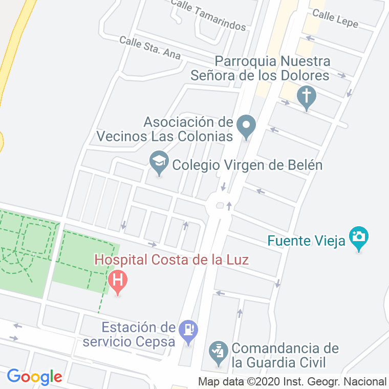 Código Postal calle Estrella De Oriente en Huelva