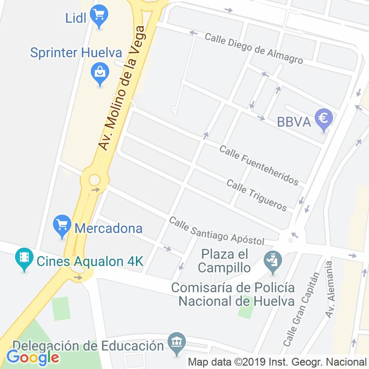 Código Postal calle Macias Belmonte en Huelva