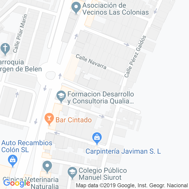 Código Postal calle Menendez Pelayo en Huelva