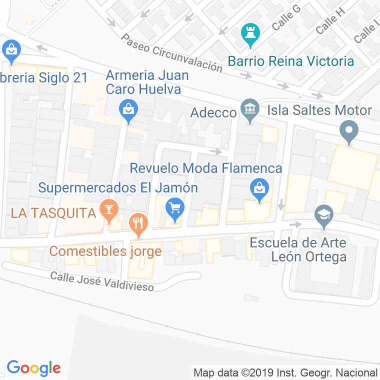 Código Postal calle Paco Cerrejon en Huelva