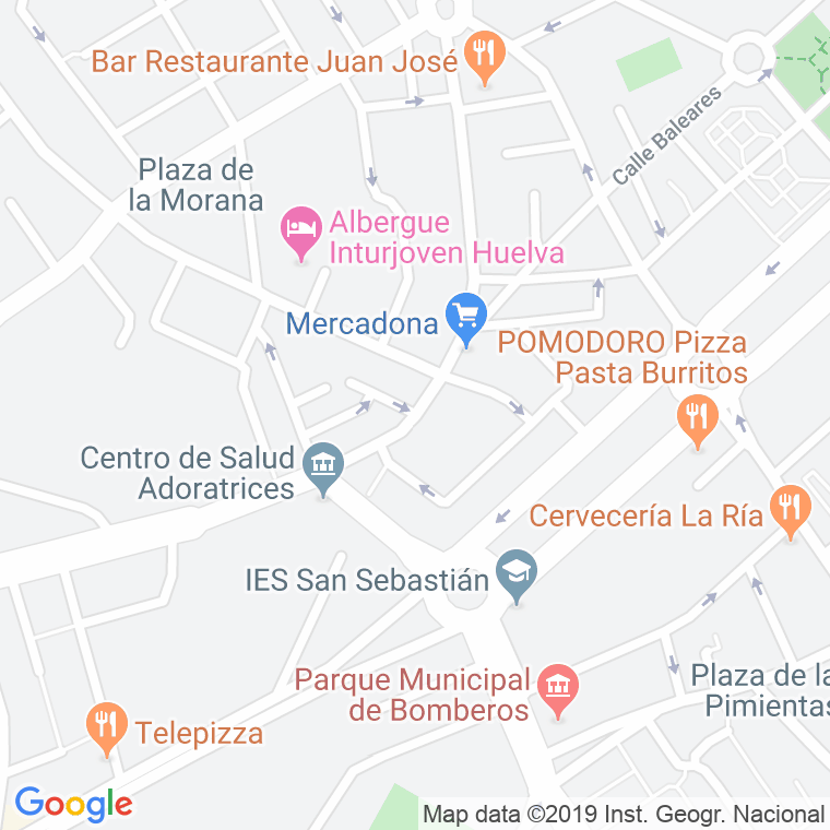Código Postal calle Adoratrices, avenida en Huelva