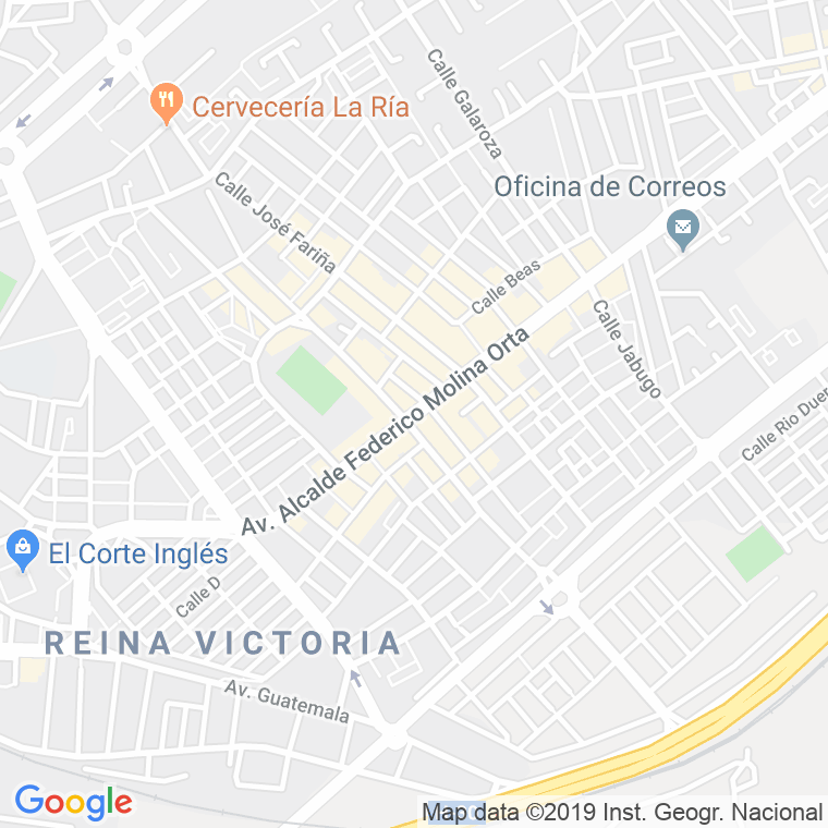 Código Postal calle Alcalde Federico Molina, avenida (Impares Del 3 Al 13) en Huelva