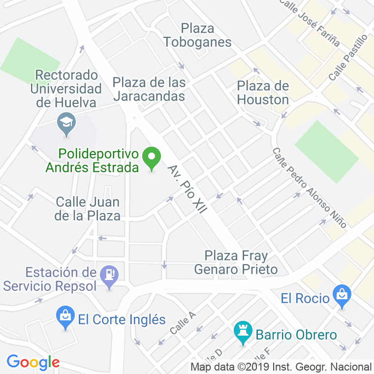 Código Postal calle Celestino Diaz Hernandez   (Impares Del 1 Al 7)  (Pares Del 2 Al 8) en Huelva