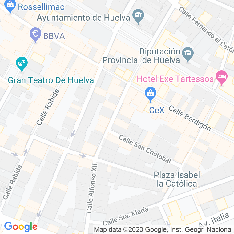 Código Postal calle Garci Diaz en Huelva