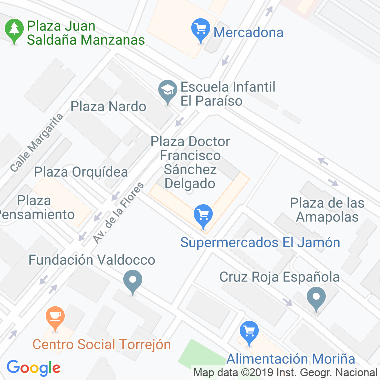 Código Postal calle Doctor Francisco Sanchez Delgado, plaza en Huelva