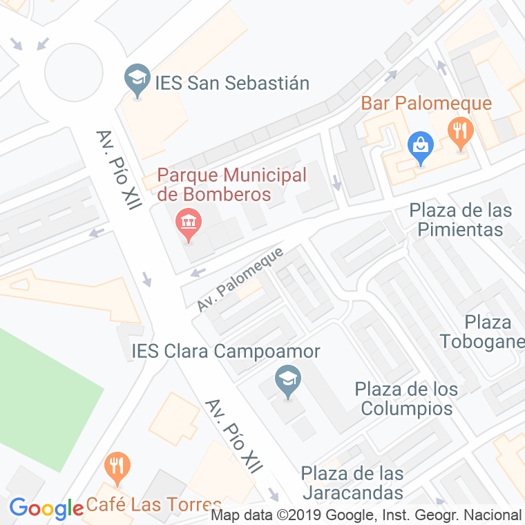 Código Postal calle Bomberos, De Los, plaza en Huelva