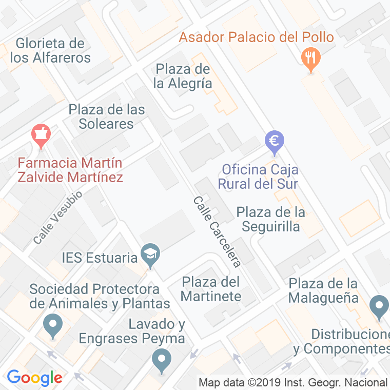 Código Postal calle Carcelera en Huelva