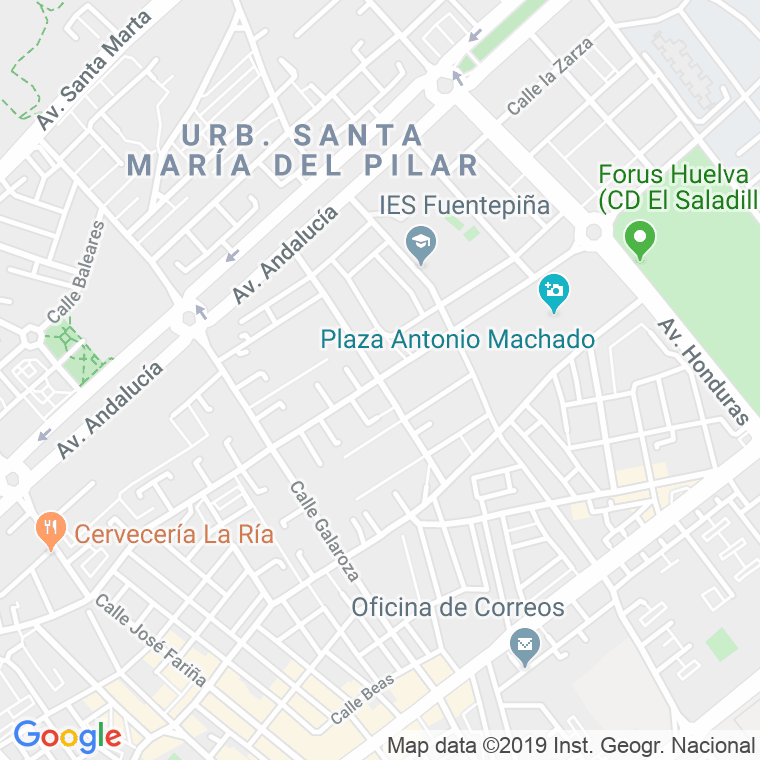 Código Postal calle Cartagenera en Huelva