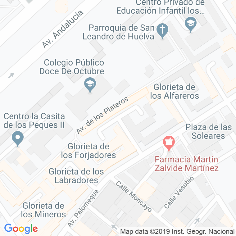 Código Postal calle Curtidores, glorieta en Huelva