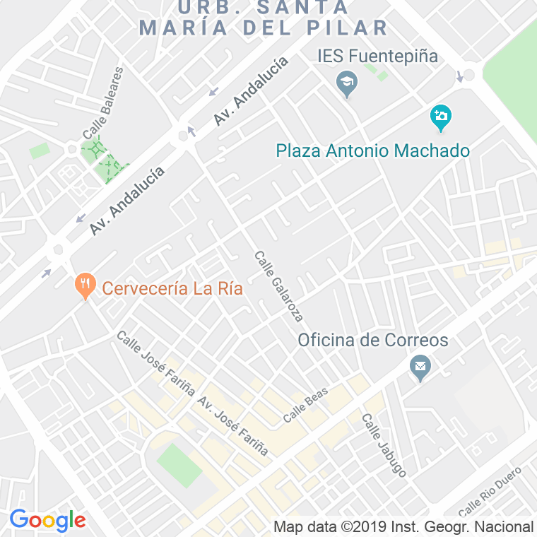 Código Postal calle Galaroza en Huelva