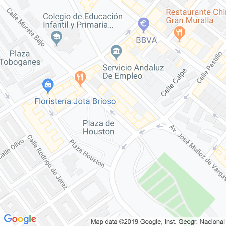 Código Postal calle Houston, plaza en Huelva