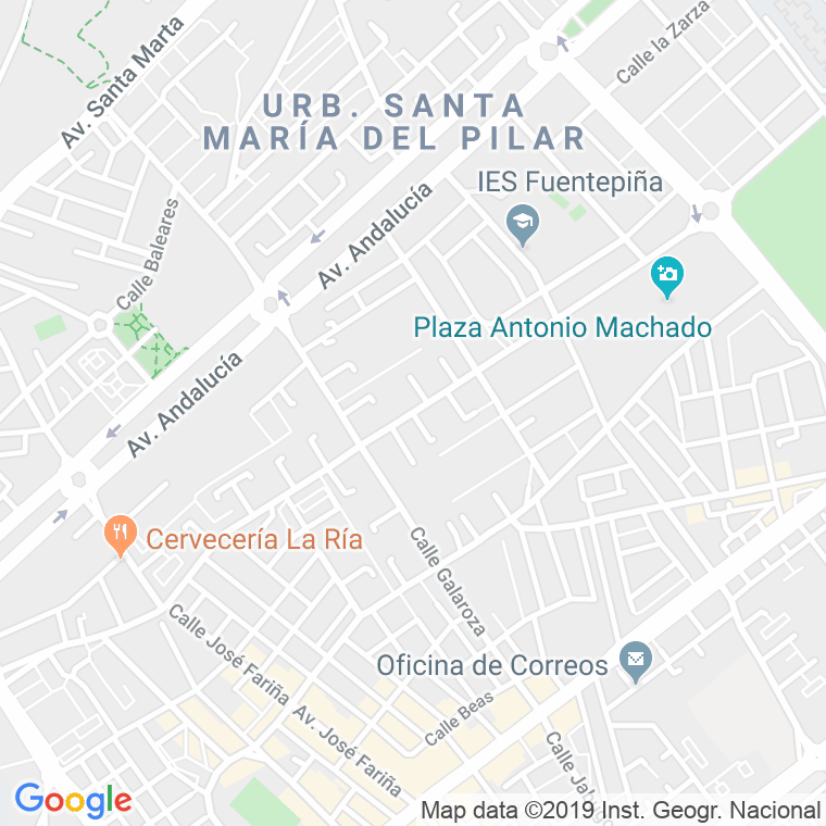 Código Postal calle Pablo Ruiz Picasso en Huelva