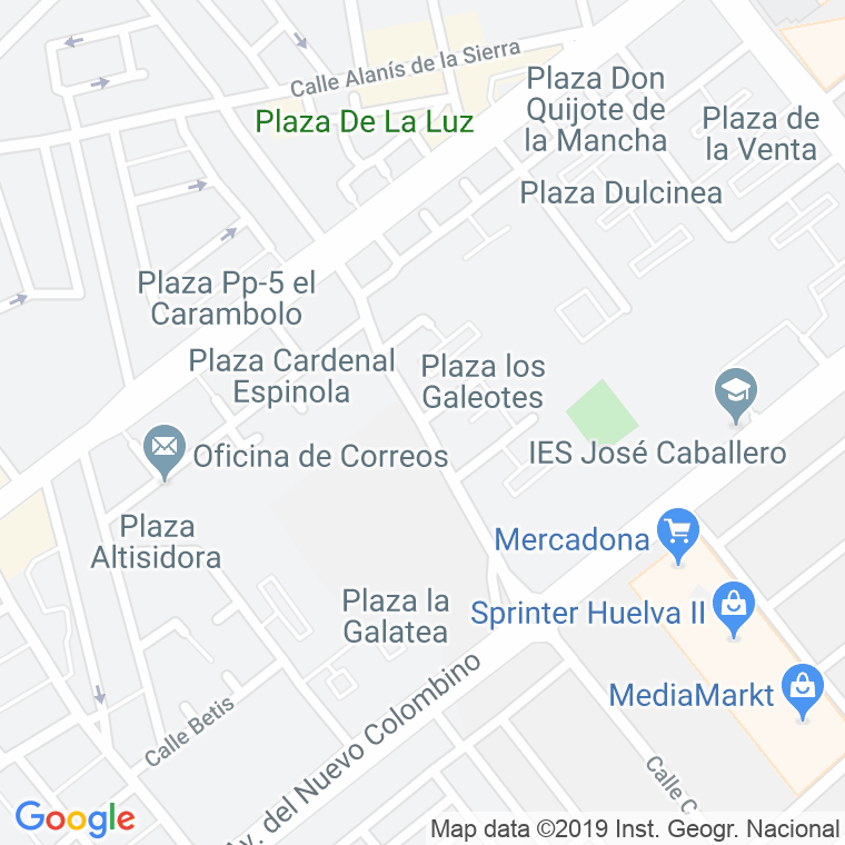 Código Postal calle Campos De Montiel, bloque en Huelva