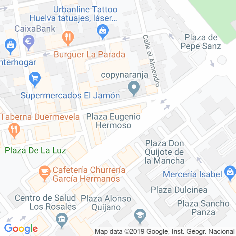 Código Postal calle Eugenio Hermoso, plaza en Huelva