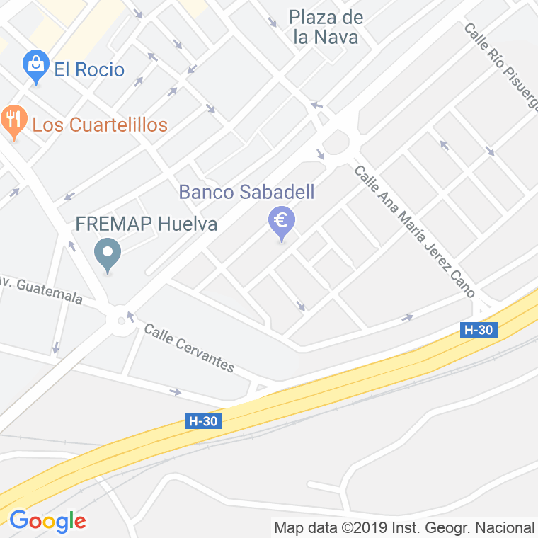 Código Postal calle Marismas Del Polvorin en Huelva