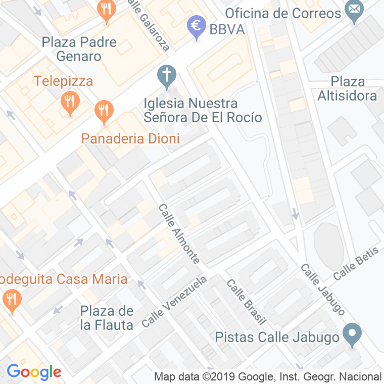 Código Postal calle Mastil en Huelva