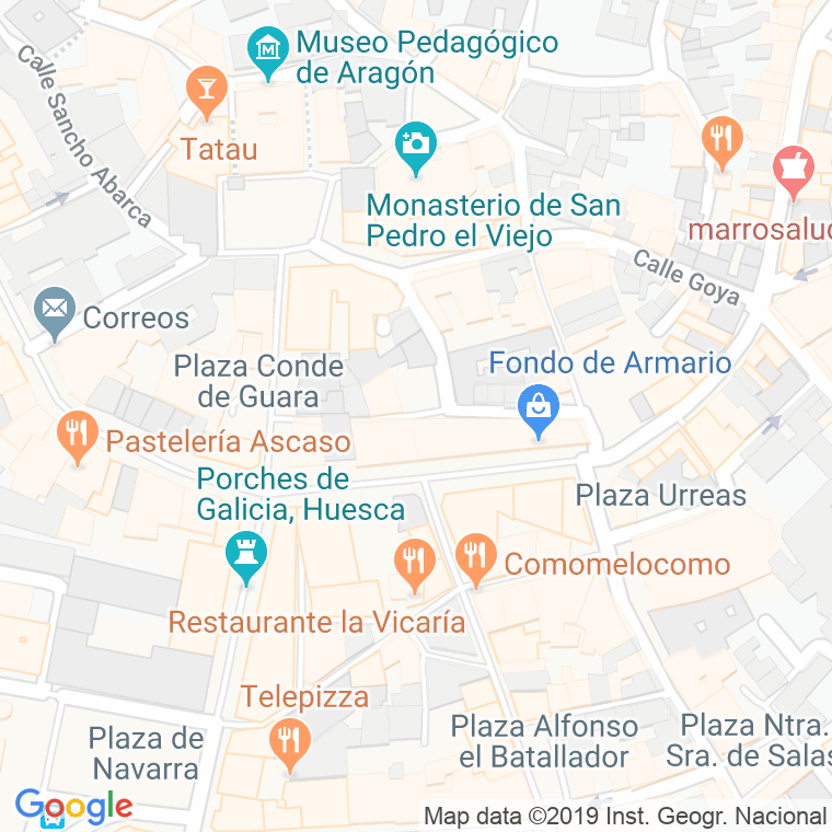 Código Postal calle Artigas en Huesca
