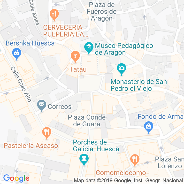 Código Postal calle Lopez Allue, plaza en Huesca