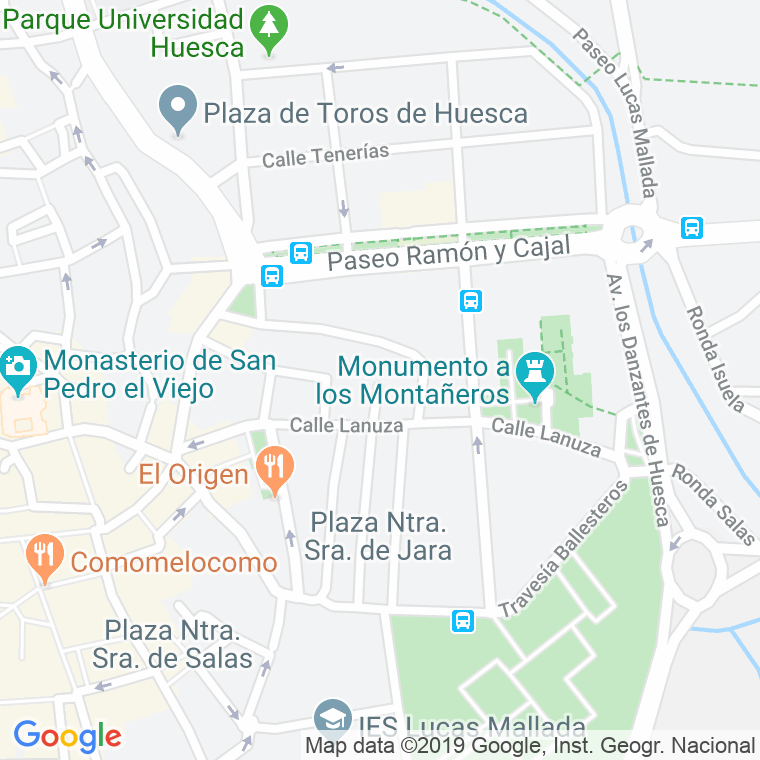 Código Postal calle Montearagon, plaza en Huesca