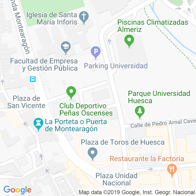 Código Postal calle Mosen Demetrio Segura, plaza en Huesca