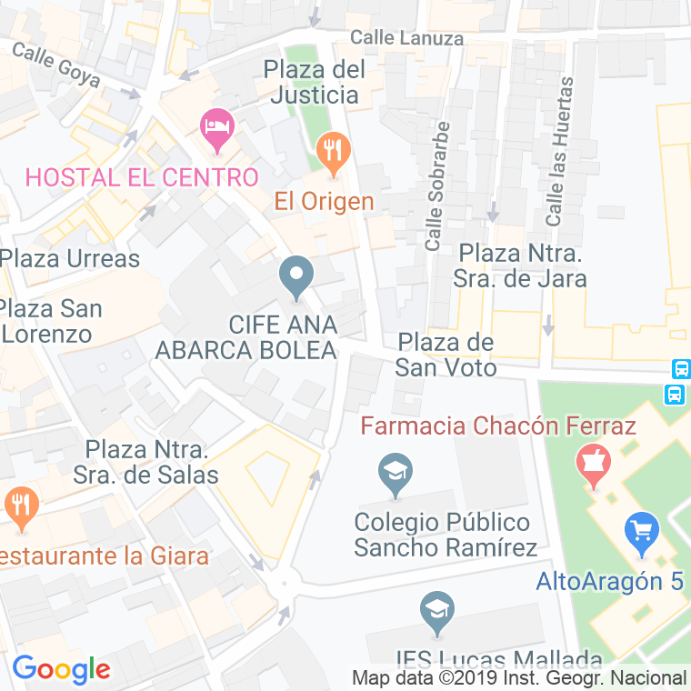 Código Postal calle San Felix, plaza en Huesca