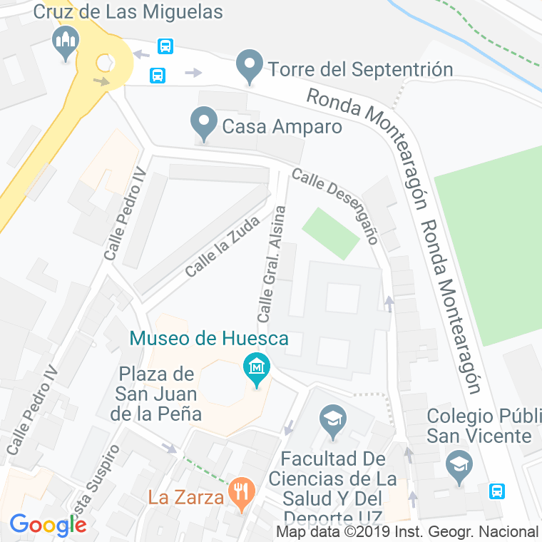 Código Postal calle General Alsina en Huesca