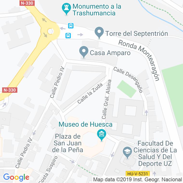 Código Postal calle Zuda en Huesca