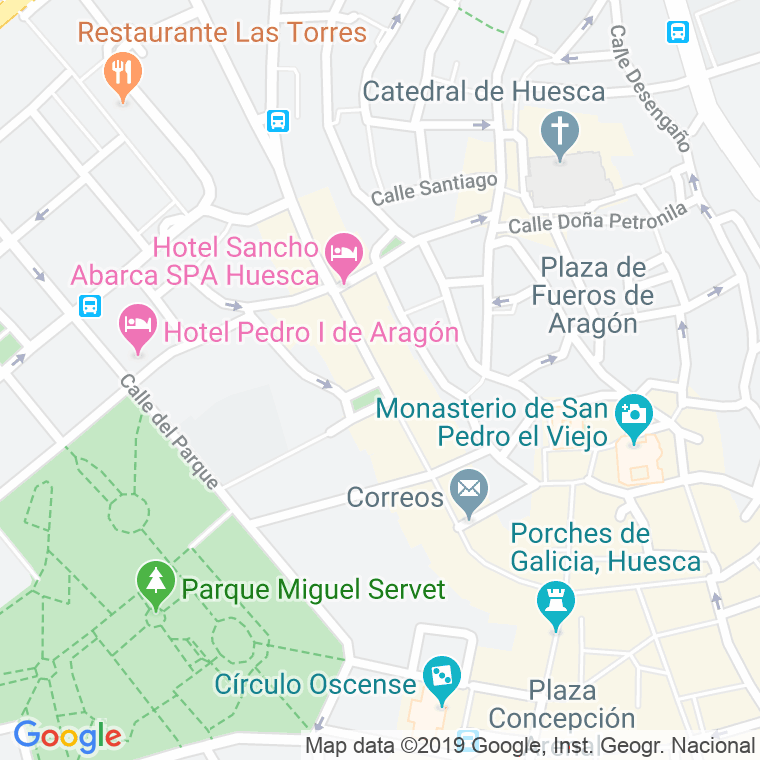 Código Postal calle Inmaculada, plaza en Huesca