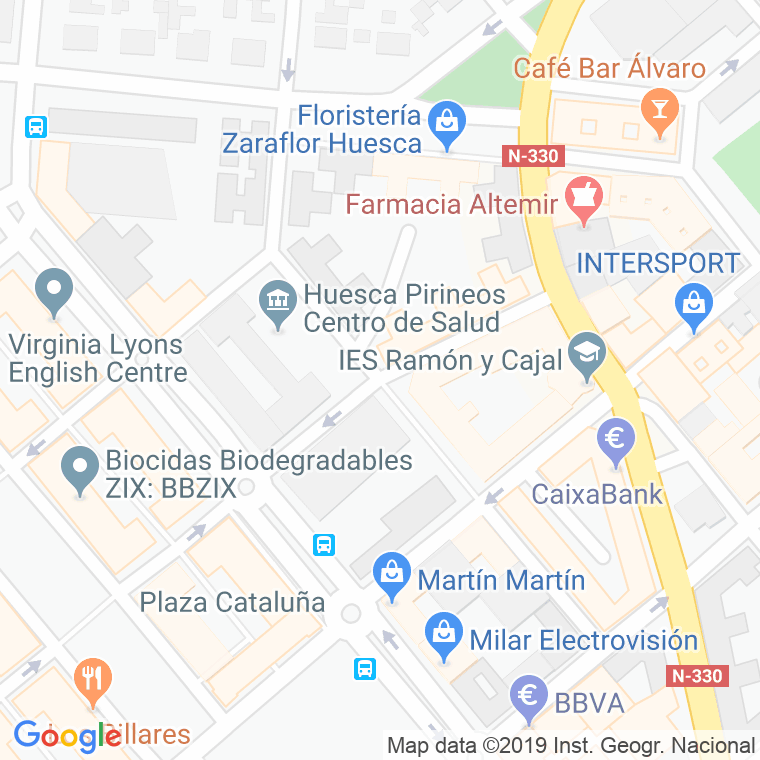 Código Postal calle Felipe Coscolla en Huesca