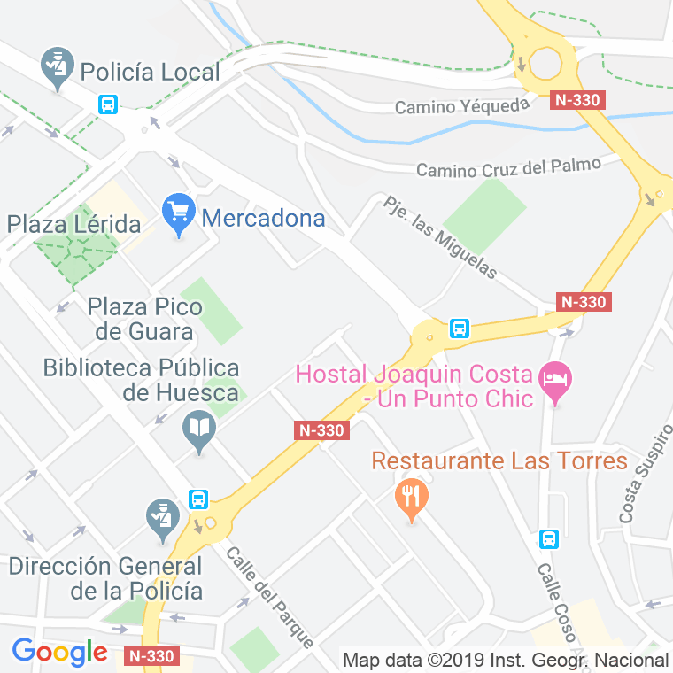 Código Postal calle Ruiseñores, pasaje en Huesca
