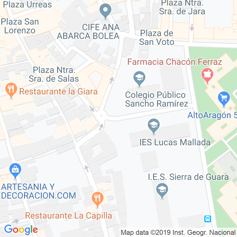 Código Postal calle Torre Mendoza en Huesca
