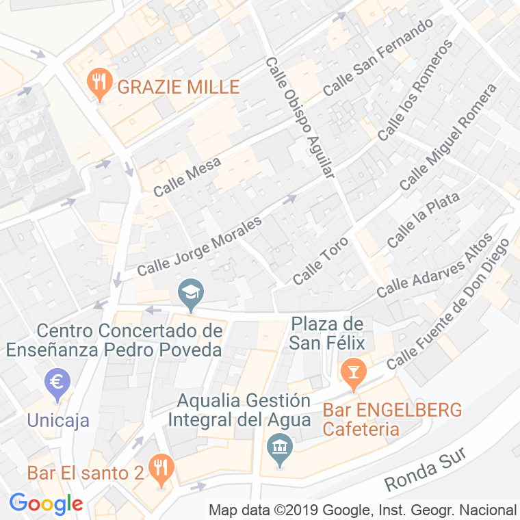 Código Postal calle Cañizares en Jaén