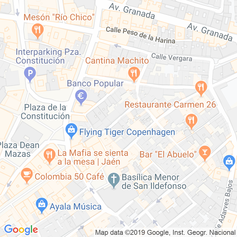 Código Postal calle Chinchilla en Jaén