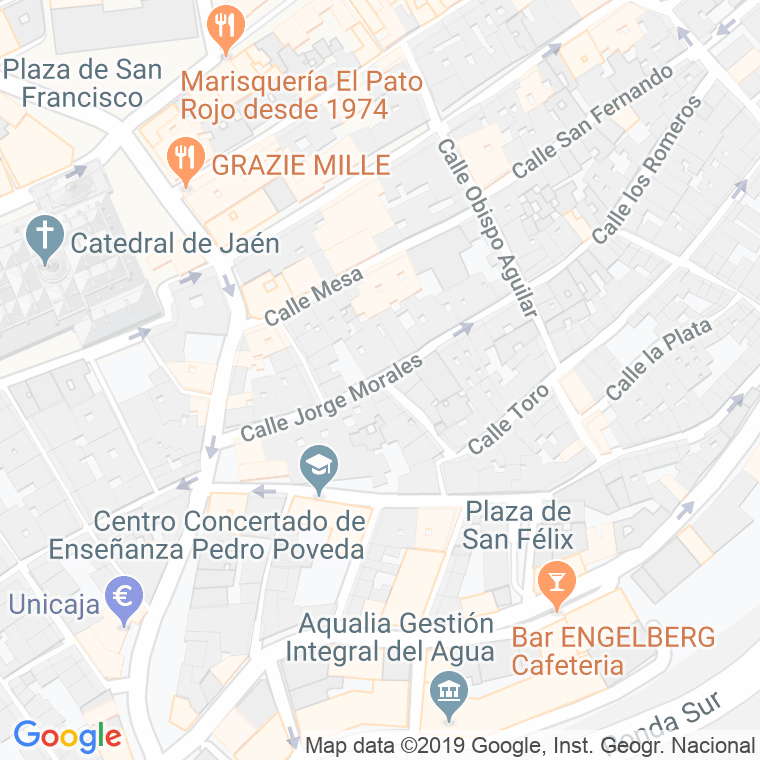 Código Postal calle Jorge Morales en Jaén