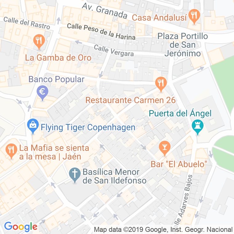 Código Postal calle Melchor Cobo Medina en Jaén