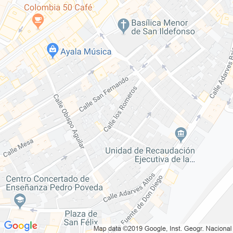 Código Postal calle Romeros, Los en Jaén