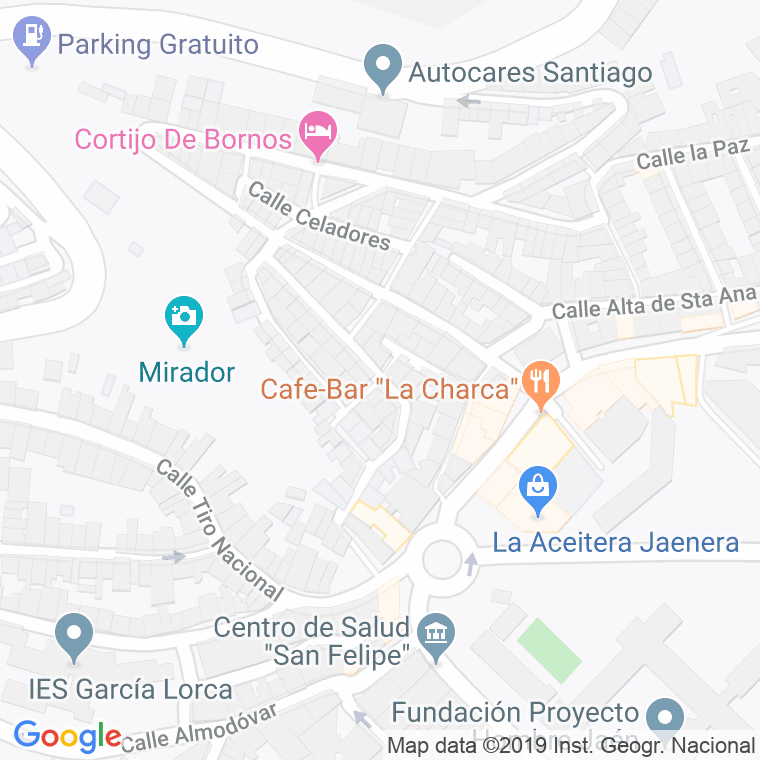 Código Postal calle Caridad en Jaén