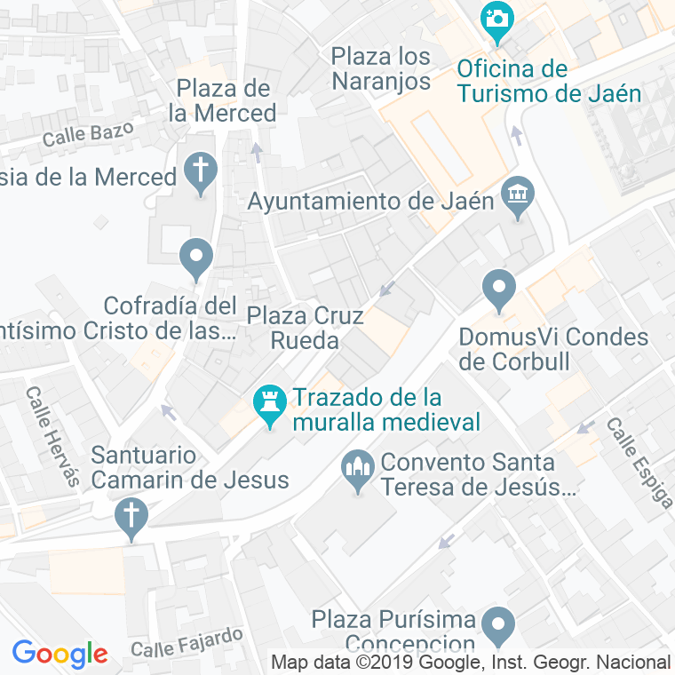 Código Postal calle Cruz Rueda, plaza en Jaén
