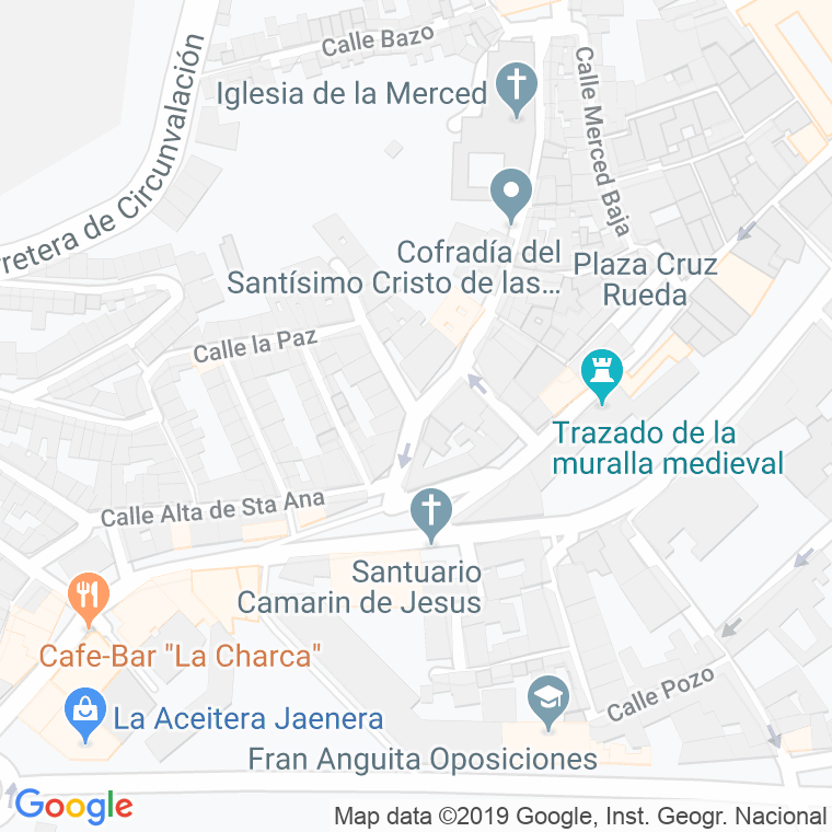 Código Postal calle Frente De Jesus en Jaén