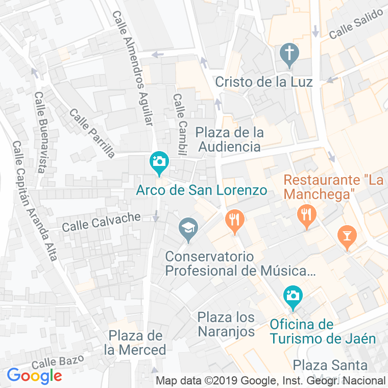 Código Postal calle Madre De Dios en Jaén
