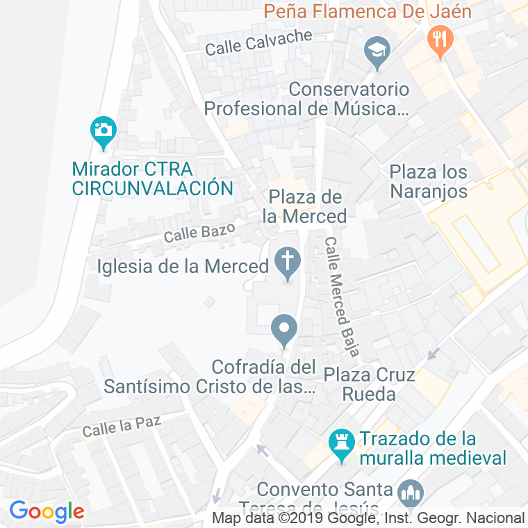 Código Postal calle Martires, callejon en Jaén
