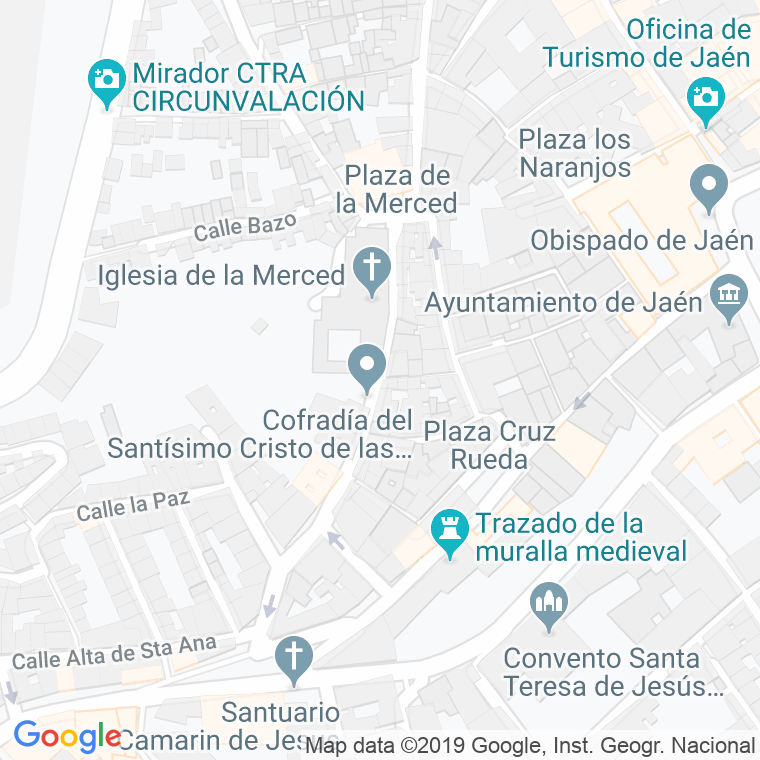 Código Postal calle Merced Alta Sin Salida en Jaén
