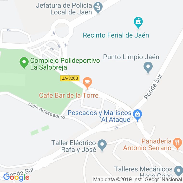 Código Postal calle Guardia, De La, carretera en Jaén