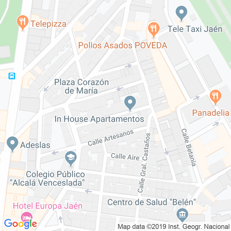 Código Postal calle Lope De Sosa en Jaén