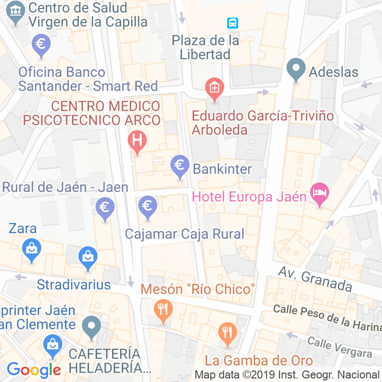 Código Postal calle Navas De Tolosa en Jaén
