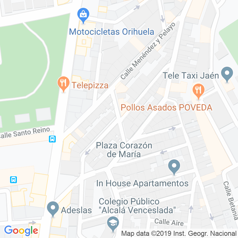 Código Postal calle Santa Rita en Jaén