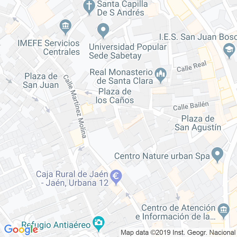Código Postal calle Caños, De, plaza en Jaén